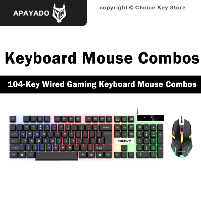 Gaming Keyboard And Mouse Combo - APAYADO LDK9122 Проводной игровой комплект клавиатура-мышь,