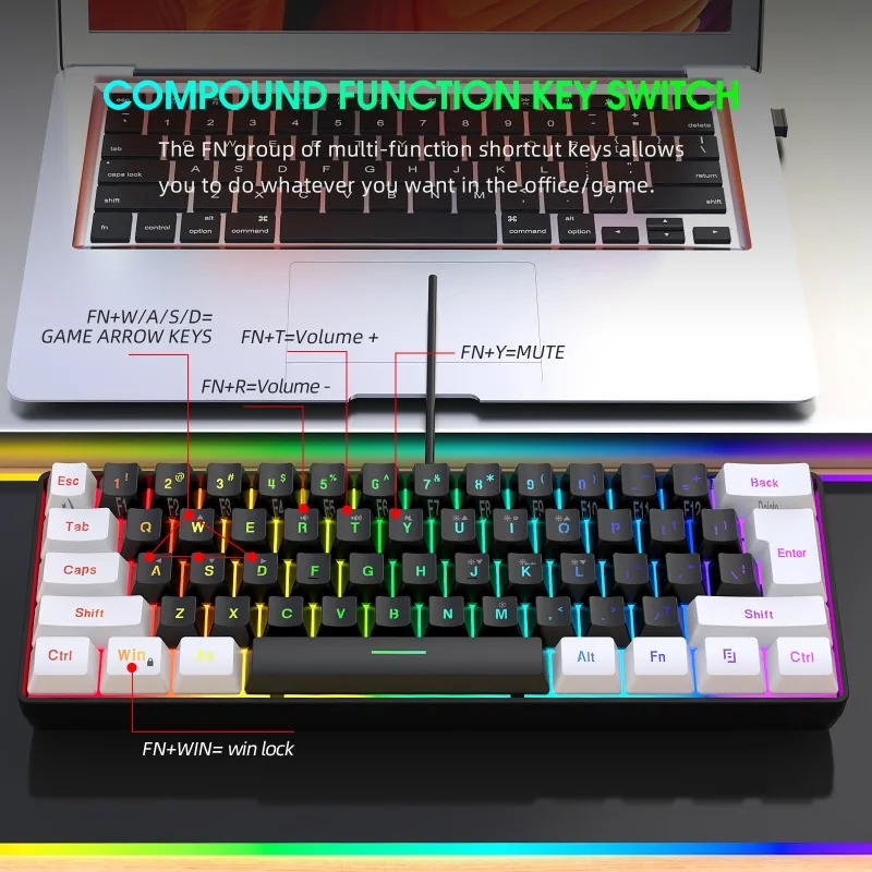 Комплект для геймеров: 60% кла – обзор и цена Gaming Keyboard And Mouse Combo