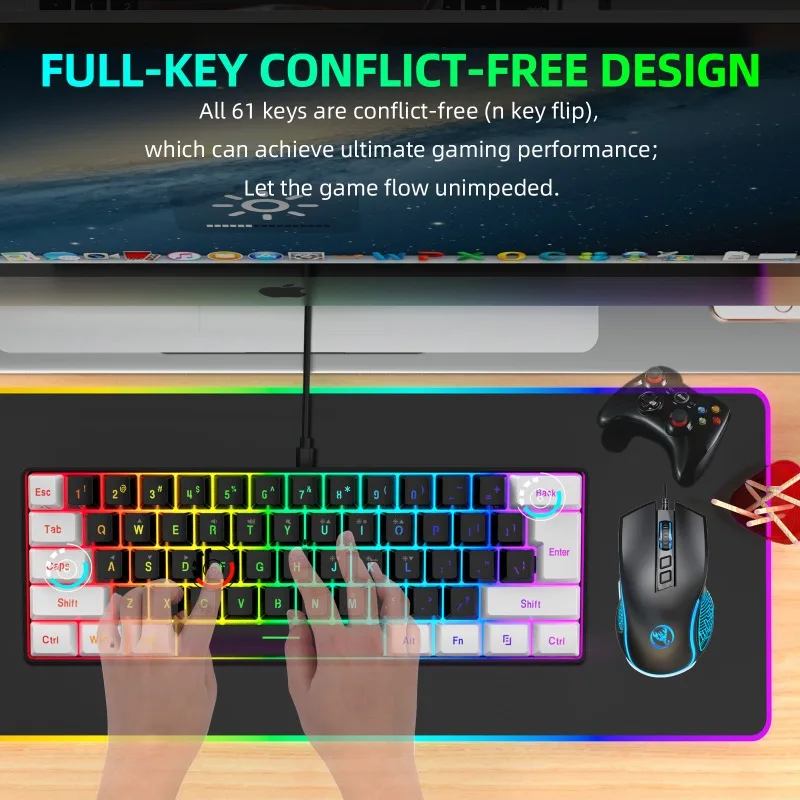 Комплект для геймеров: 60% кла – обзор и цена Gaming Keyboard And Mouse Combo