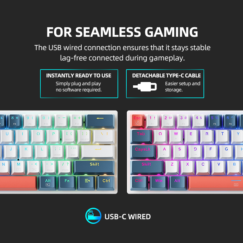 K500-B61 Мини-механическая кла – обзор и цена Gaming Keyboard Blue