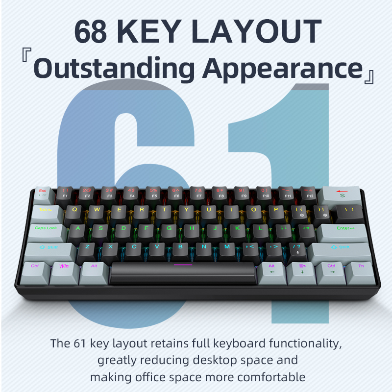 Мини-механическая клавиатура A – обзор и цена Gaming Keyboard Hot Swappable