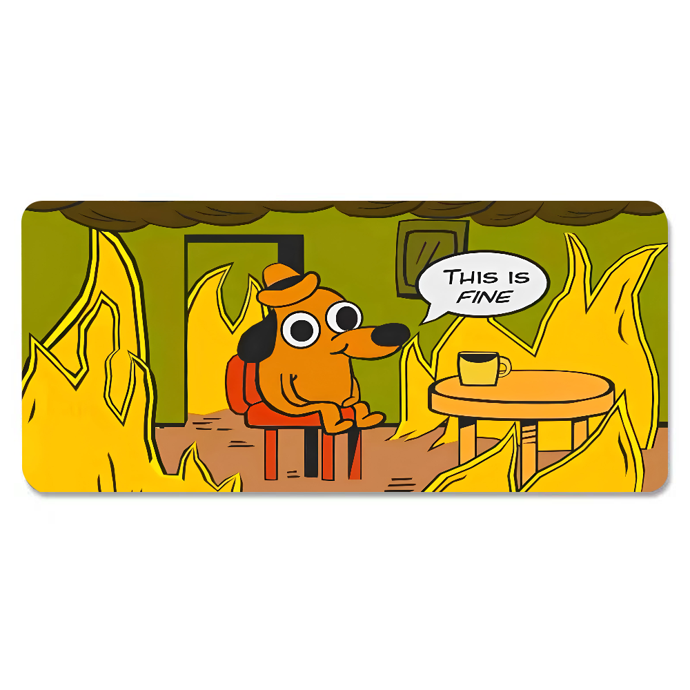Коврик для мыши This Is Fine D – обзор и цена Gaming Keyboard And Mouse