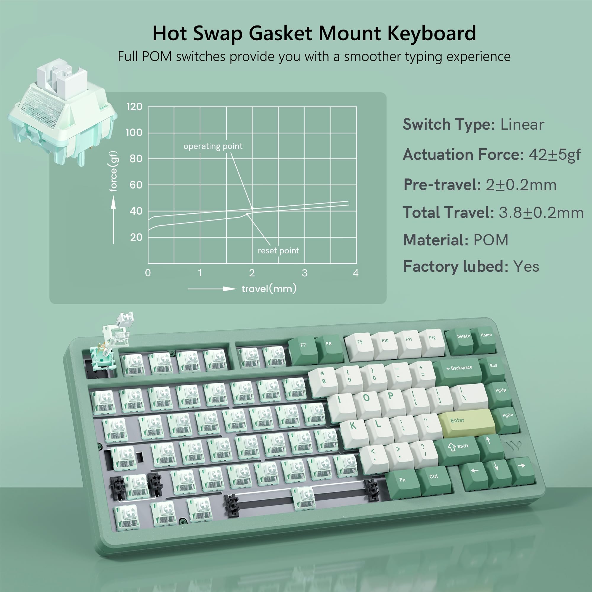 WOMIER SK75 Беспроводная алюми – обзор и цена Gaming Keyboard Hot Swappable