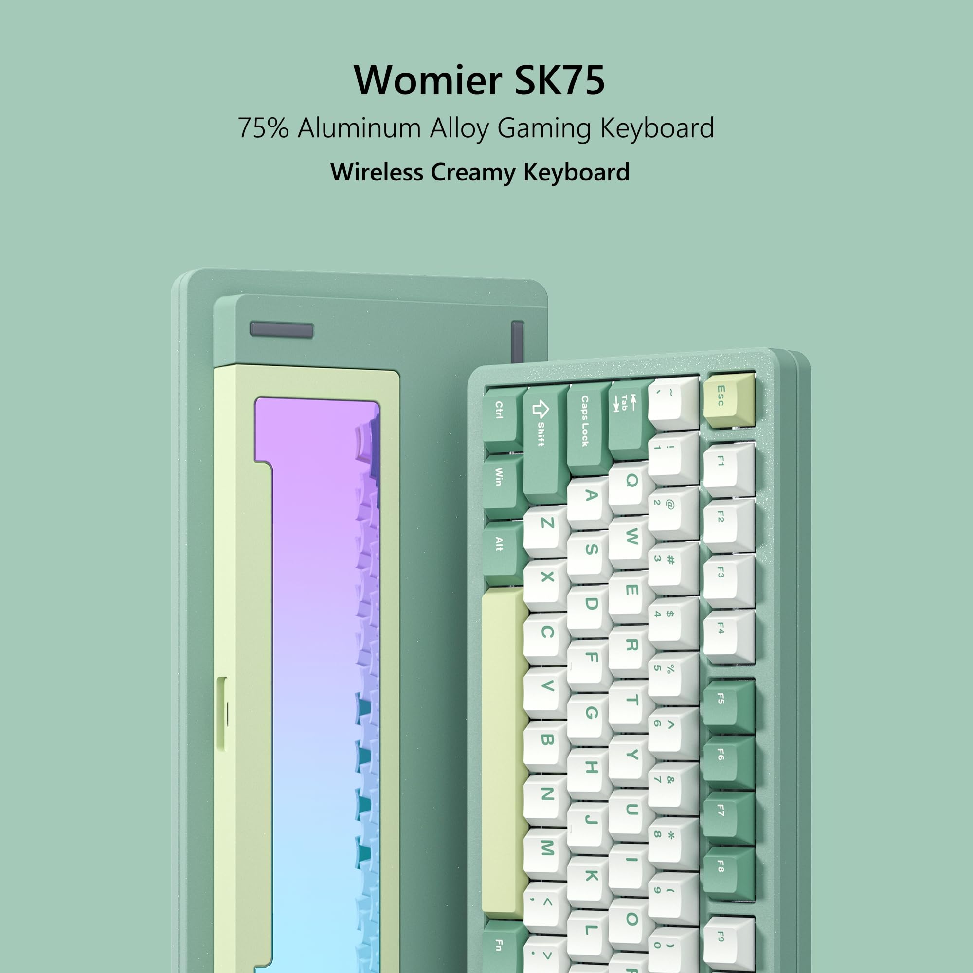 WOMIER SK75 Беспроводная алюми – обзор и цена Gaming Keyboard Hot Swappable