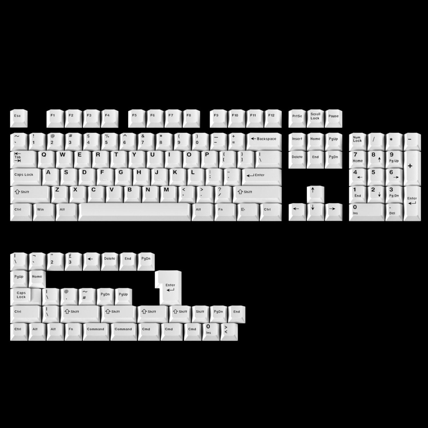 Минималистичные чисто белые ке – обзор и цена Gaming Keyboard Extension