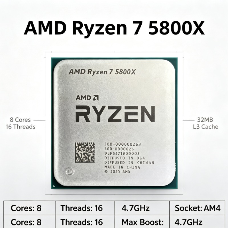 AMD Ryzen 7 5800X для материнс – обзор и цена Amd Cpu Ryzen 7